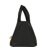 Hermes Picotin Lock 22 Black Clemence Gold Hardware