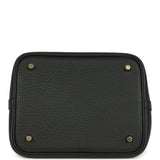 Hermes Picotin Lock 22 Black Clemence Gold Hardware
