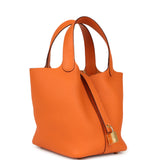 Hermes Picotin Lock 18 Orange Clemence Gold Hardware