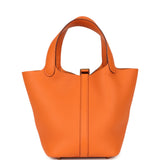 Hermes Picotin Lock 18 Orange Clemence Gold Hardware