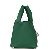 Hermes Picotin Lock 18 Vert Moyen Clemence Palladium Hardware