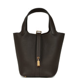 Hermes Picotin Lock 18 Ebene Clemence Gold Hardware