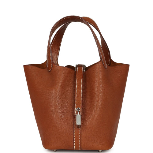 Hermes Picotin Lock 18 Fauve Barenia Faubourg Palladium Hardware