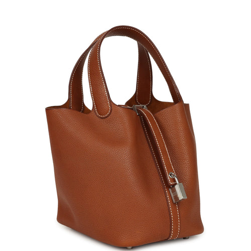 Hermes Picotin Lock 18 Fauve Barenia Faubourg Palladium Hardware