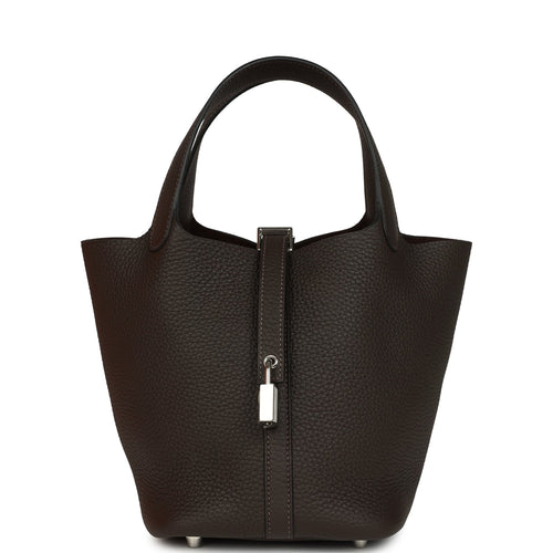 Hermes Picotin Lock 18 Ebene Clemence Palladium Hardware