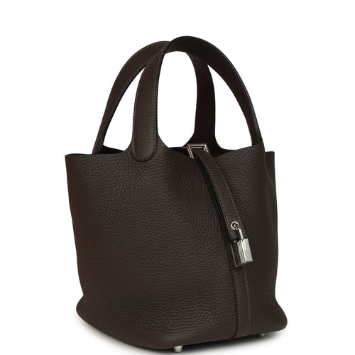 Hermes Picotin Lock 18 Ebene Clemence Palladium Hardware