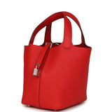 Hermes Picotin Lock 18 Rouge de Coeur Clemence Palladium Hardware