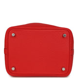 Hermes Picotin Lock 18 Rouge de Coeur Clemence Palladium Hardware