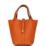 Hermes Picotin Lock 18 Orange Clemence Gold Hardware - Thumbnail View 1