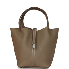 Hermes Picotin Lock 22 Etoupe Clemence Palladium Hardware