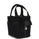 Hermes Picotin Cargo 18 Black Toile Goeland and Swift Palladium Hardware