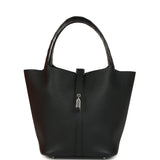 Hermes Picotin 22 Black Clemence and Matte Alligator Touch Palladium Hardware