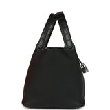 Hermes Picotin 22 Black Clemence and Matte Alligator Touch Palladium Hardware
