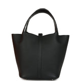 Hermes Picotin 22 Black Clemence and Matte Alligator Touch Palladium Hardware