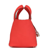 Hermes Picotin Lock 18 Rose Texas Clemence Palladium Hardware