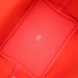 Hermes Picotin Lock 18 Rose Texas Clemence Palladium Hardware