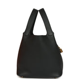 Hermes Picotin Lock 22 Black Clemence Gold Hardware