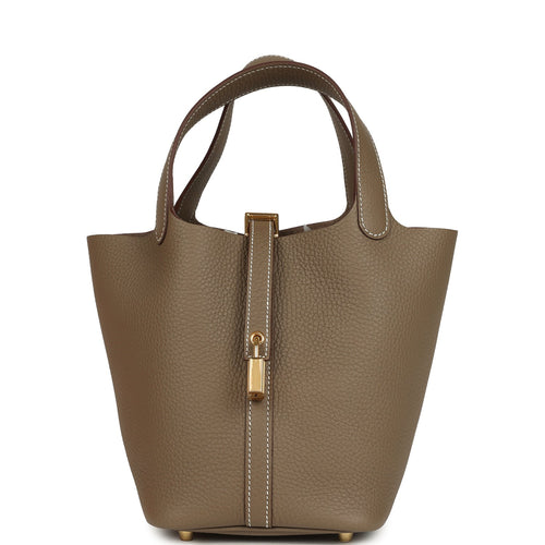 Hermes Picotin Lock 18 Etoupe Clemence Gold Hardware