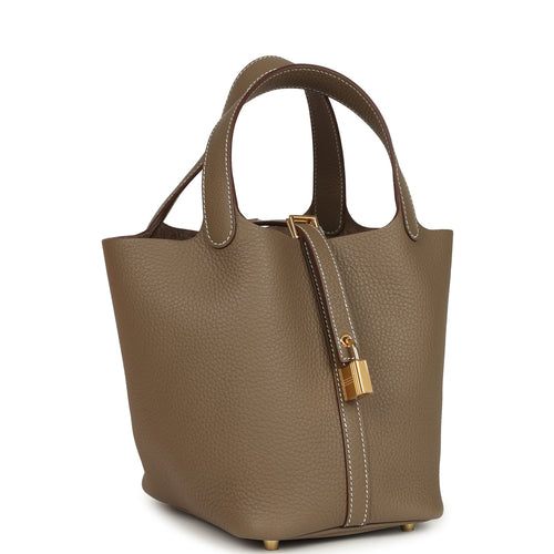 Hermes Picotin Lock 18 Etoupe Clemence Gold Hardware