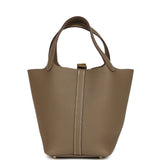 Hermes Picotin Lock 18 Etoupe Clemence Gold Hardware