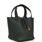 Hermes Picotin Lock 22 Vert Mangrove Clemence Gold Hardware
