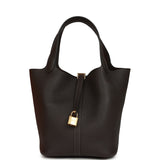 Hermes Picotin Lock 22 Ebene Clemence Gold Hardware