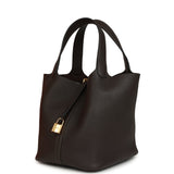 Hermes Picotin Lock 22 Ebene Clemence Gold Hardware