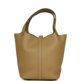 Hermes Picotin Lock 22 Dune Clemence Palladium Hardware