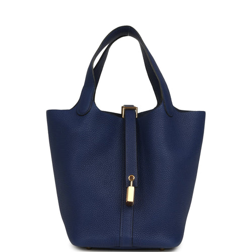 Hermes Picotin Lock 18 Bleu Encre Maurice Gold Hardware