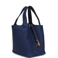 Hermes Picotin Lock 18 Bleu Encre Maurice Gold Hardware