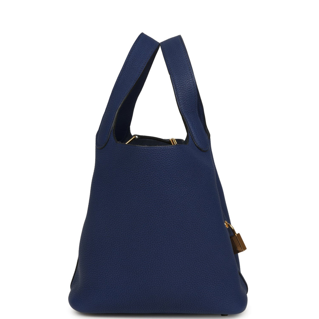 Hermes Picotin Lock 18 Bleu Encre Maurice Gold Hardware – New