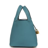 Hermes Picotin Lock 18 Blue Jean Clemence Gold Hardware