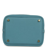 Hermes Picotin Lock 18 Blue Jean Clemence Gold Hardware