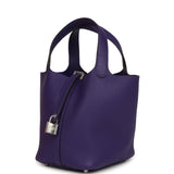 Hermes Picotin Lock 18 Purple Clemence Palladium Hardware