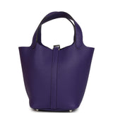 Hermes Picotin Lock 18 Purple Clemence Palladium Hardware