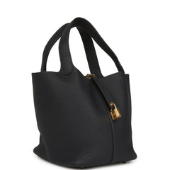 Hermes Picotin Lock 22 Caban Clemence Gold Hardware