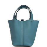 Hermes Picotin Lock 18 Blue Jean Clemence Gold Hardware - Thumbnail View 4