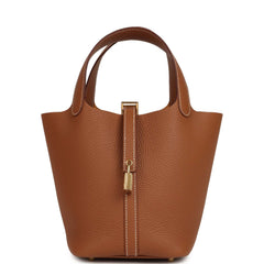 Hermes Picotin Lock 18 Gold Clemence Gold Hardware