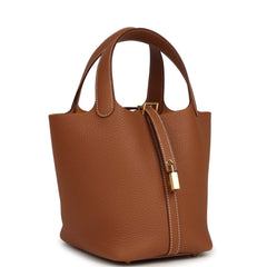 Hermes Picotin Lock 18 Gold Clemence Gold Hardware