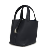 Hermes Picotin Lock 18 Bleu Nuit Clemence Palladium Hardware