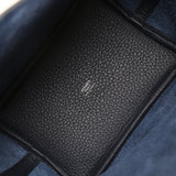 Hermes Picotin Lock 18 Bleu Nuit Clemence Palladium Hardware