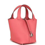 Hermes Picotin Lock 18 Rose Azalee Clemence Palladium Hardware