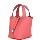 Hermes Picotin Lock 18 Rose Azalee Clemence Palladium Hardware