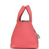Hermes Picotin Lock 18 Rose Azalee Clemence Palladium Hardware