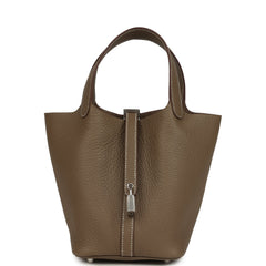 Hermes Picotin Lock 18 Etoupe Clemence Palladium Hardware