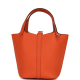 Hermes Picotin Lock 18 Tangerine Clemence Palladium Hardware - Thumbnail View 4