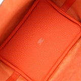 Hermes Picotin Lock 18 Tangerine Clemence Palladium Hardware - Thumbnail View 7