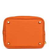 Pre-owned Hermes Picotin Lock 18 Orange Clemence Gold Hardware - Thumbnail View 6