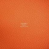 Pre-owned Hermes Picotin Lock 18 Orange Clemence Gold Hardware - Thumbnail View 8