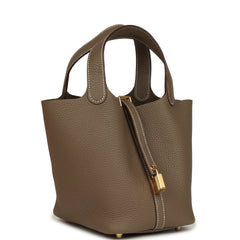 Hermes Picotin Lock 18 Etoupe Clemence Gold Hardware